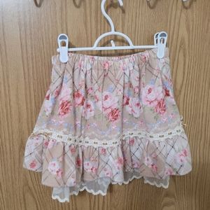 Liz Lisa Roses and Plaid Skort Skirt Sukapan